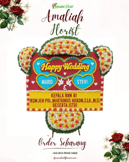 Papan Bunga Pernikahan Keteleng